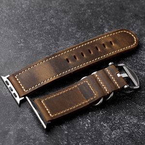 <span class=keywords><strong>Correa</strong></span> de piel de vaca de capa superior hecha a mano para <span class=keywords><strong>Apple</strong></span> <span class=keywords><strong>Watch</strong></span> Ultra 49mm 45 44 pulsera de cuero suave para Iwatch correas de reloj de cuero genuino - Product Image 5