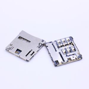 Micro <span class=keywords><strong>Sim</strong></span> Nữ Nối 4 Pin Push-Đẩy SUS Loại C USB 6P Pin Khe Cắm Thẻ Chủ Cho PCB Đẩy H1.27 Dip1.4mm Ổ Cắm - Product Image 4