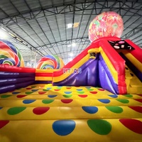 Château gonflable avec toboggan, structure de jeux gonflable pour enfants, équipement de terrain de jeux commercial pour fêtes d'enfants