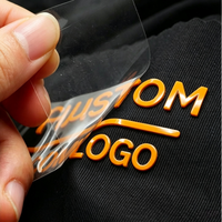 Étiquette de vêtement en silicone 3D personnalisée par l'usine Chenshi, impression par transfert thermique, lavable, autocollante, logo de marque privée personnalisé