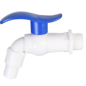 LK 010 Link bib cock hot sale leaf handle PP water tap PVC bib cock for water dispenser