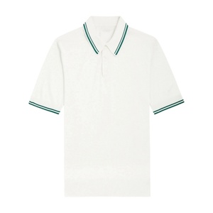 Maglieria da uomo personalizzata con bottone in maglia sportiva Top a maniche corte Polo da Golf da uomo in maglia Slim Fit maglione Polo t-shirt - Product Image 2