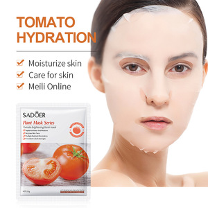 SADOER <span class=keywords><strong>Masque</strong></span> facial végétal naturel Aloe Miel Vitamine C Escargot Olive Tomate Beauté Masques de soin de la peau <span class=keywords><strong>Masque</strong></span> facial hydratant hydratant - Product Image 3