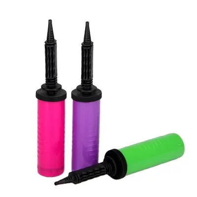 Portable Balloon Decoration Tools Hand Held push Mini Plastic Pump Party Balloon Inflator Air Pump