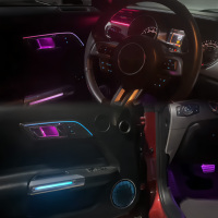 Éclairage d'ambiance pour voiture SJC Upgrade pour Ford Mustang 2012-2022, intérieur de voiture, 256 couleurs LED, accessoires de voiture, décoration intérieure