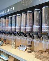 ECOBOX Distributeur d'aliments secs en plastique pour céréales Distributeur de céréales à gravité Bacs à noix Distributeurs d'aliments en vrac hermétiques pour bonbons pour magasins