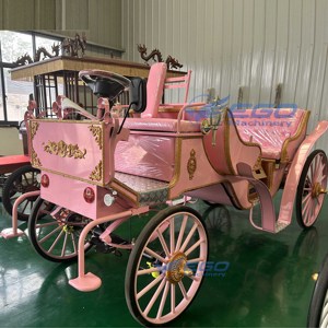 2025 Chariot de luxe de type princesse, doré, royal, électrique sans chevaux, pour la visite des sites, et chariot de mariage électrique royal historique - Product Image 2