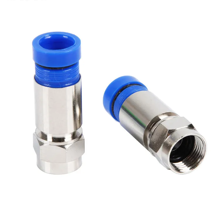 CATV bnc Male to Compression Connector RF RG6 Coaxial plug Conector RG6 F Type Cable Connector for TV