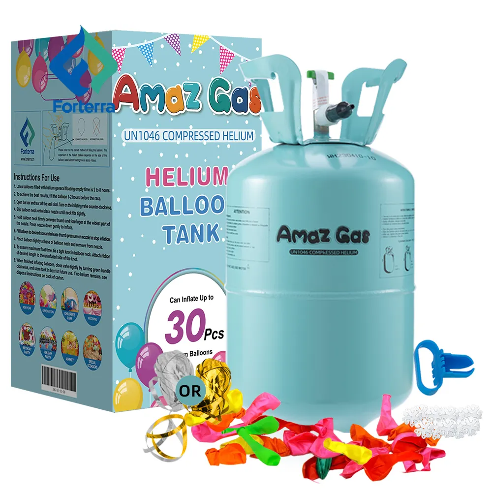 Grosir tangki Gas Hellium 99.9% kecil 7L EC-7 silinder Gas Helium sekali pakai untuk balon pesta