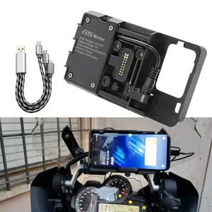 Suporte carregador de celular para moto, suporte carregador de celular usb para motocicleta r1200gs lc & adventure 2014 2015 2016 2017 para s1000xr r1200rs