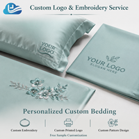 Parure de draps en bambou respirante et absorbante Cloudland certifiée GOTS et approuvée ISO9001, 400TC, 4 pièces