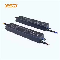 YSD 150W Mini LED Driver Alimentation Mince Étroit En Aluminium Étanche IP67 AC-DC 110V Entrée 24V Unique ROHS Certifié Bande
