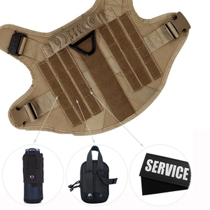 Harnais anti-traction pour grands chiens, gilet d'entraînement tactique pour <span class=keywords><strong>berger</strong></span> allemand et <span class=keywords><strong>malinois</strong></span>, ensemble collier et laisse, accessoires pour chiens - Product Image 4