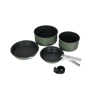 Kit de cuisine de <span class=keywords><strong>camping</strong></span> 6 pièces en aluminium antiadhésif de qualité alimentaire pour les amateurs de plein air avec poêle à frire - Product Image 1