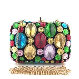 Amiqi HM32 sac à main de luxe pour femmes, pochette de Banquet de haute qualité, diamant strass cristal paillettes