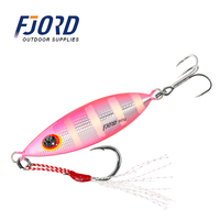 Leurres de pêche coulants en métal FJORD 30g 40g 60g avec yeux 3D simulés, appâts jig pour poissons d'eau salée