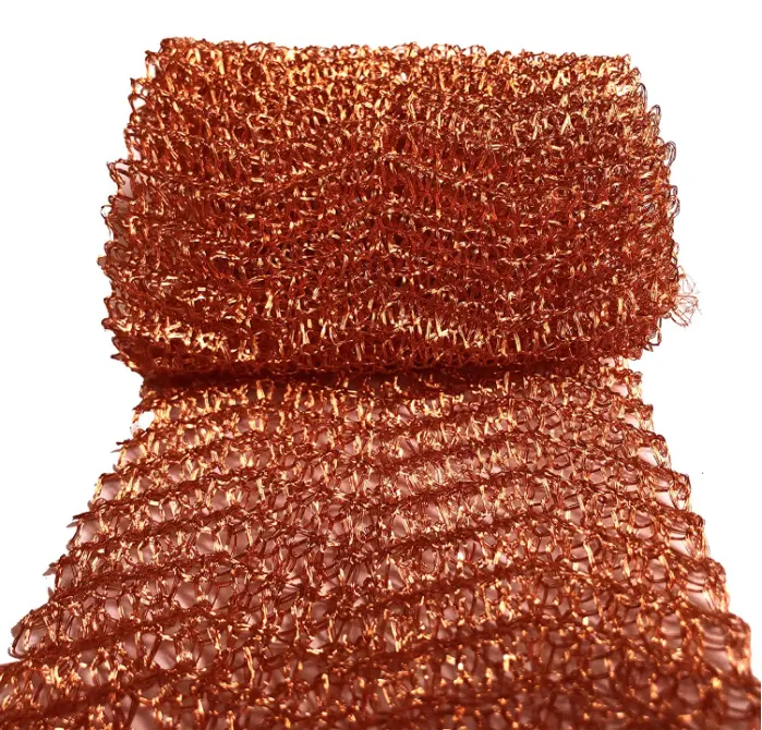 Utilisation du filtre gaz-liquide/SS Copper Filter Mesh Fabric Screen/SS Knitted Netting Distillat Aluminum Wire Multi Strand Mesh