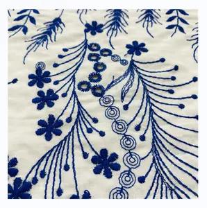 Wholesale cheap high quality african 100% cotton emb fabric hollow embroidery shaoxing keqiao