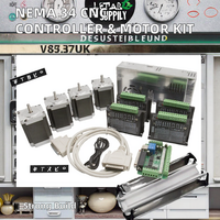 Kit de commande de machine CNC 4N Nema 34 76mm Moteur pas à pas Driver DM860H+ Hybride 2 phases 350W 48V Kit de fraisage CNC