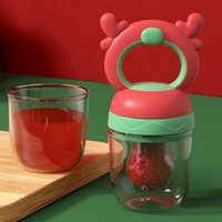 Groothandel Herten Design Baby Fruitvoedingsfles BPA Vrij Kinderen Fruitfles Baby Vers Fruit Voedsel Bijtring Fles