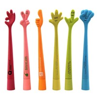 Stylo Bille Créatif à Doigt, Dessin Animé Mignon, Papeterie Éducative, Pointe de 0,5 mm, Haute Qualité, Colle Souple, Pliable
