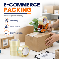 Ruban BOPP sensible à la pression de qualité supérieure pour la fermeture des cartons, écologique, qualité ingénieur, impression personnalisée - Transparent, bureau/école