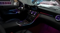 Nouveau panneau décoratif conducteur et copilote pour Mercedes Benz Classe C W205 GLC W253 2015-2021, éclairage d'ambiance intérieur LED pour voiture