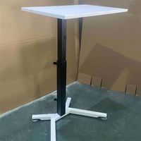Bureau ergonomique robuste et écologique, moderne, avec ressort à gaz pneumatique, pieds carrés en fer, hauteur réglable 646-1031 mm, pour bureau