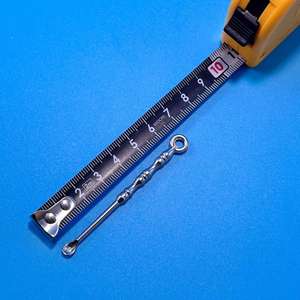 Porte-clés pendentif cure-oreille en bambou anti-cuivre fait main, petites breloques créatives en cuivre pour les vendeurs de rue, cure-oreille en alliage - Product Image 1