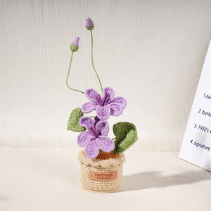 Flores Tejidas a Mano en Maceta de Tung, Delicias Florales Hechas a Mano para Regalos de Año Nuevo y Decoración de Interiores - Product Image 4