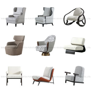 Girevole Hotel di lusso singolo divano sedia girevole in tessuto per il tempo libero poltrona per ufficio soggiorno vendita diretta della fabbrica grande arredamento - Product Image 2