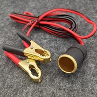 Prise allume-cigare pour voiture avec fil de cuivre épaissi 12V/24V, faisceau de câblage de modification automobile avec pince et fusible