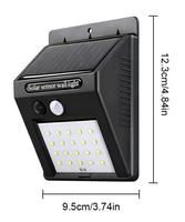 Lampe solaire LED avec détecteur de mouvement, lampe murale solaire, lampe solaire extérieure, lampadaire solaire, décoration de jardin