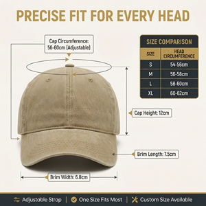 Gorra de Béisbol Lavada con Logotipo Personalizado, Maqueta Digital Gratuita, Muestra en 7 Días, Envío Rápido, Gorra de Algodón Vintage Desgastada - Product Image 2