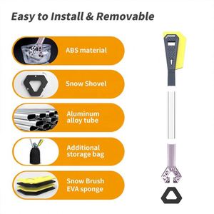 Anjuny Nouvelle pelle multifonctionnelle pour voiture, balayette dégivreuse, <span class=keywords><strong>grattoir</strong></span> à glace, brosse à neige, <span class=keywords><strong>grattoir</strong></span> à glace A-40L Guangdong 67x11.7x12.5cm - Product Image 3