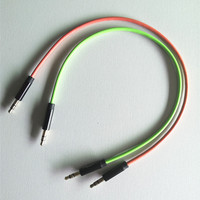 Logo imprimé coloré 3.5mm stéréo mâle à mâle 3.5mm AUX câble audio vidéo stéréo
