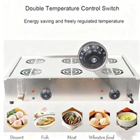 Vaporera Eléctrica Comercial de Acero Inoxidable de 6 Compartimentos para Alimentos, Vaporera Eléctrica Multifuncional Automática para Dim Sum y Calentamiento