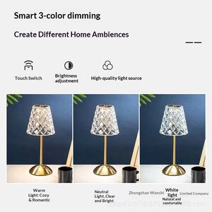 Lampe de chevet tactile rechargeable créative à double usage, pour la nuit, à brancher, pour la chambre à coucher, éclairage Manchi, UE CE - Product Image 3