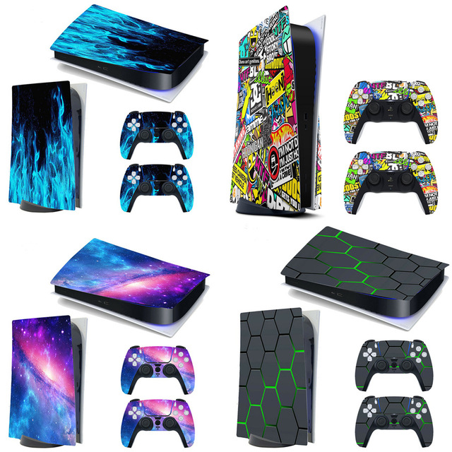 Screen Film Skin Sticker Decal Cover for PlayStation 5 Console & Controller PS5 Skin Stickers Vinyl