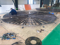 Plateforme rotative de présentation robuste, scène tournante à levage hydraulique pour salle d'exposition intérieure
