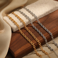 Bracelet en forme de U pour femmes, plaqué or 18 carats, acier inoxydable, lien minimaliste pour un usage quotidien, bracelet personnalisé