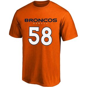 FOXA Jersey deportivo transpirable con cuello redondo para niños Denver Broncos 58 Miller - Product Image 2