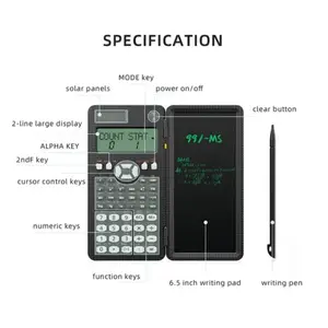 도매 991 ms es 전 12 자리 349 기능 공학 스마트 전자 태양 사용자 정의 로고 계산기 LCD 쓰기 태블릿