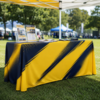 Nappe de table Esports vibrante, design gaming personnalisé, housse de table de marque pour salons technologiques, tournois de gaming et présentoirs PC