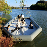 Plateforme de ponton gonflable pour yacht - Système de stockage de bateaux en PVC à levage pneumatique, solution d'accostage maritime pour le stockage saisonnier et l'entretien