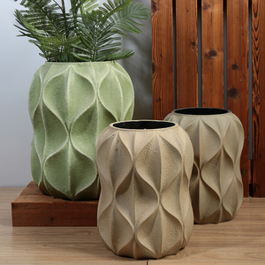 Vaso de Flores em Forma de Losango Retro de Magnésio, Ornamentos Minimalistas para Decoração de Casa, Cerâmica Decorativa para Sala de Estar - Product Image 1