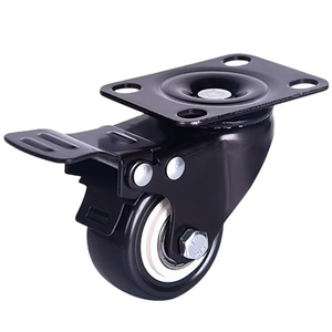 Modern 2 Inch 50mm PVC Swivel Casters Steel Plate Stem Mount 30-45kg Load <b>Replacement</b> <b>Wheels</b> For Home Office Furniture - Product Image 1