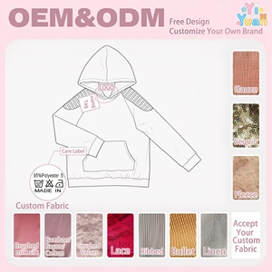 <span class=keywords><strong>Felpa</strong></span> con Cappuccio per Bambini con Paillettes Dorate, Maniche Raglan a Righe Bianche e Nere, Pullover a Maniche Lunghe con Tasca per Bambine - Product Image 2