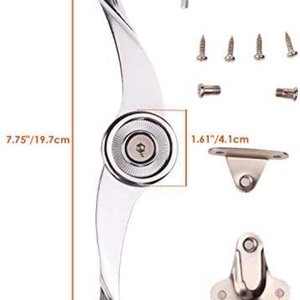 Herraje de acero cincado para tapa plegable con amortiguador de elevación para gabinetes de cocina y cajas de juguetes - Product Image 2