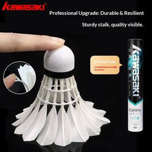 Véritable <span class=keywords><strong>volant</strong></span> de badminton Galaxy en plumes de canard, résistant aux chocs, stabilité de vol, coupe-vent, professionnel - Product Image 3